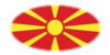 Oval vignette flag of Macedonia