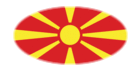 Oval vignette flag of Macedonia