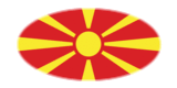 Oval vignette flag of Macedonia