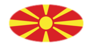 Oval vignette flag of Macedonia
