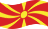 Static waving flag of Macedonia