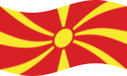 Static waving flag of Macedonia