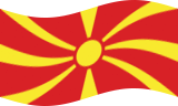 Static waving flag of Macedonia