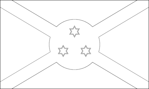 Outline of the flag of Burundi to color