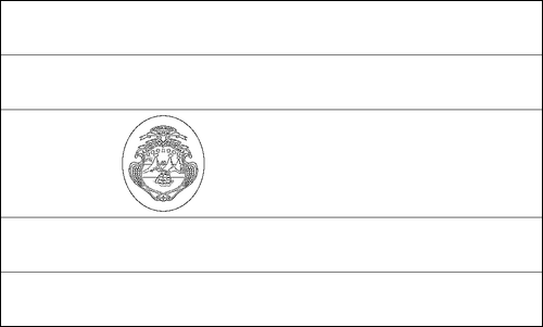 Outline of the flag of Costa Rica to color