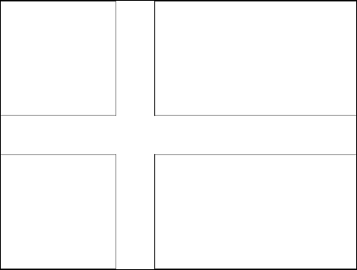 Outline of the flag of Denmark to color