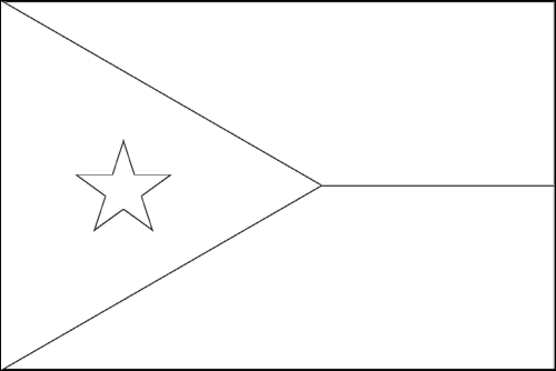 Outline of the flag of Djibouti to color