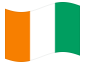 Animated flag Ivory Coast