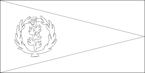 Outline of the flag of Eritrea to color