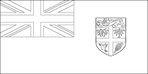 Outline of the flag of Fiji to color