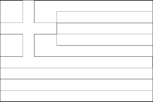 Outline of the flag of Greece to color