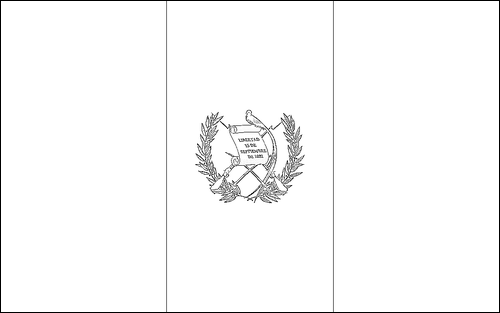 Outline of the flag of Guatemala to color