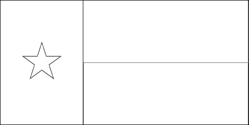 Outline of the flag of Guinea-Bissau to color