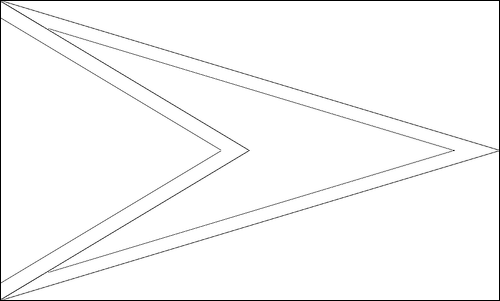 Outline of the flag of Guyana to color