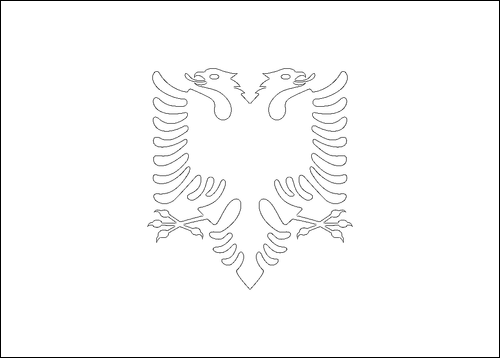 Outline of the flag of Albania to color