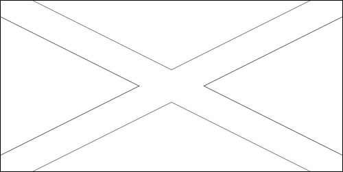 Outline of the flag of Jamaica to color