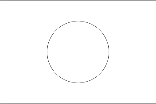 Outline of the flag of Japan to color