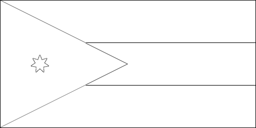 Outline of the flag of Jordan to color