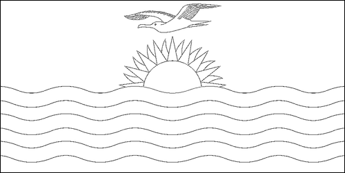 Outline of the flag of Kiribati to color