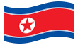 Animated flag North Korea