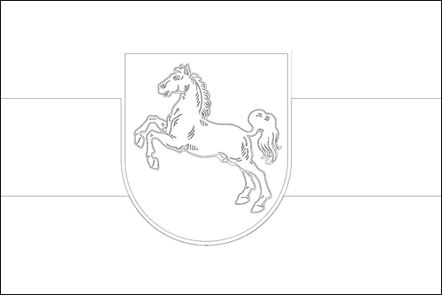 Outline of the flag of Lower Saxony to color
