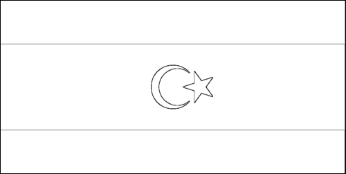 Outline of the flag of Libya to color