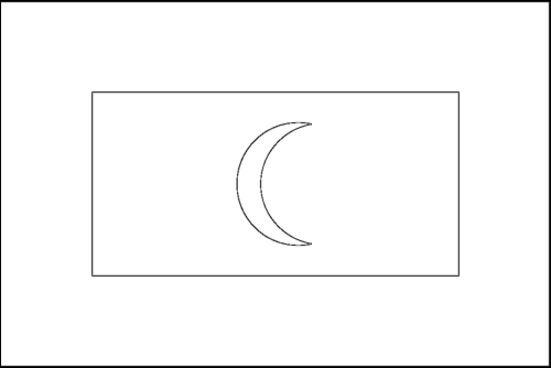 Outline of the flag of Maldives to color