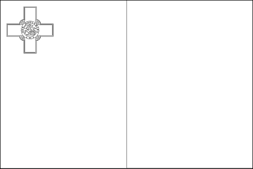 Outline of the flag of Malta to color