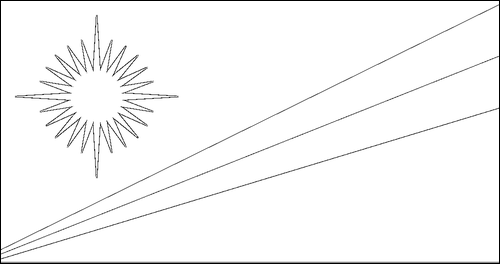Outline of the flag of Marshall Islands to color