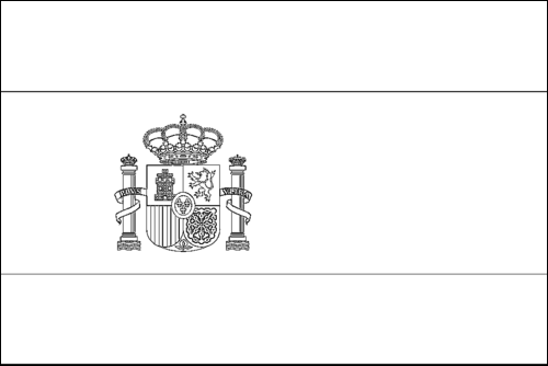 Outline of the flag of Spain to color