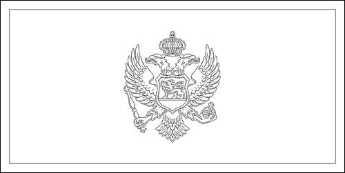 Outline of the flag of Montenegro to color