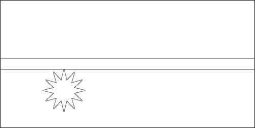 Outline of the flag of Nauru to color