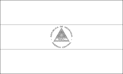 Outline of the flag of Nicaragua to color