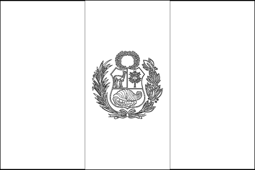 Outline of the flag of Peru to color