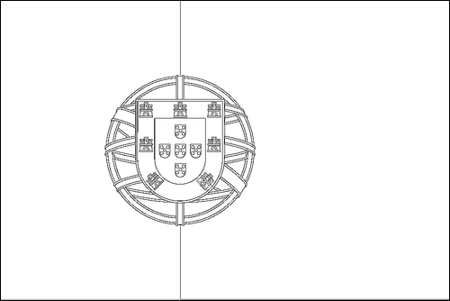 Outline of the flag of Portugal to color