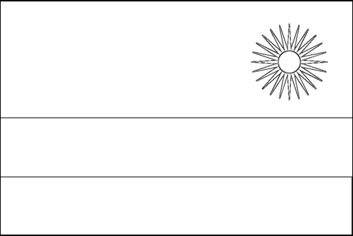 Outline of the flag of Rwanda to color