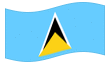 Animated flag St. Lucia