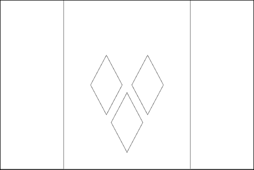 Outline of the flag of Saint Vincent and the Grenadines to color