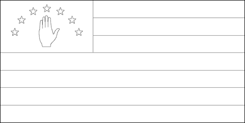 Outline of the flag of Abkhazia to color