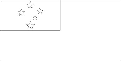 Outline of the flag of Samoa to color