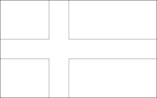 Outline of the flag of Sweden to color