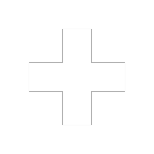 Outline of the flag of Switzerland to color