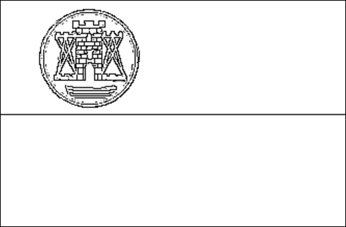 Outline of the flag of Memel (1920 - 1939) to color