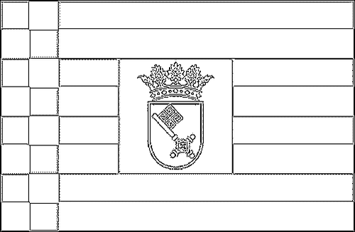 Outline of the flag of Bremen to color