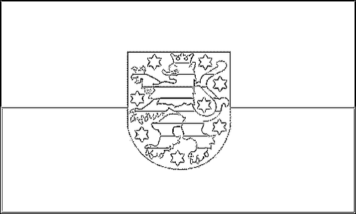 Outline of the flag of Thuringia to color
