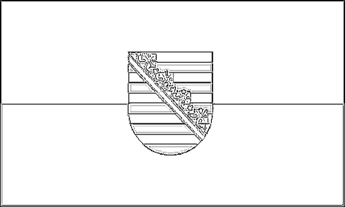 Outline of the flag of Saxony to color
