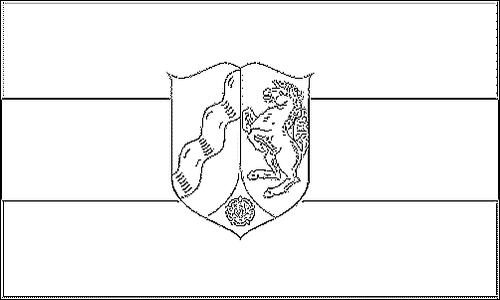 Outline of the flag of North Rhine-Westphalia to color