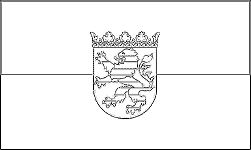 Outline of the flag of Hesse to color