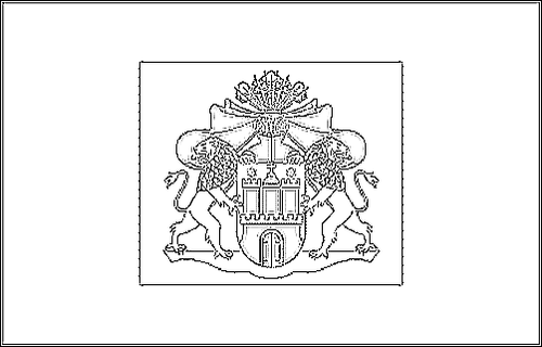 Outline of the flag of Hamburg to color