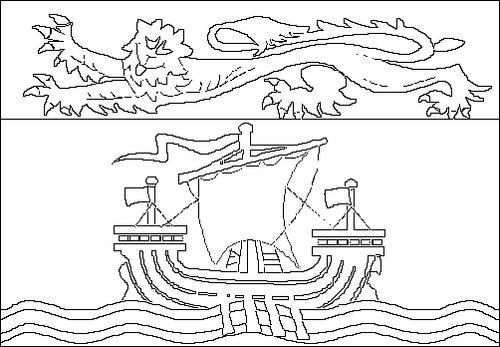 Outline of the flag of New Brunswick to color